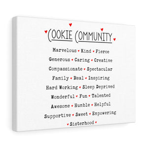 Cookie Community Canvas Gallery Wrap