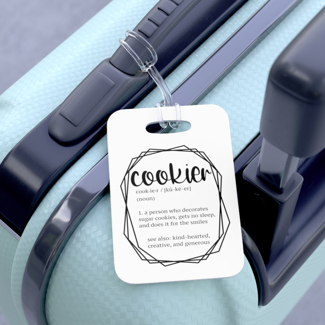 (a) Cookier Definition Bag Tag