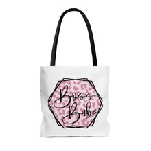 Load image into Gallery viewer, Boss Babe Pink Leopard Tote Bag
