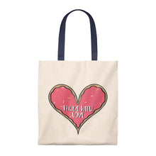 Load image into Gallery viewer, (b) Made With Love Pink Heart Tote Bag - Vintage
