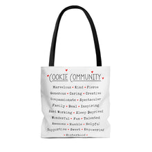 Load image into Gallery viewer, Cookie Community AOP Tote Bag