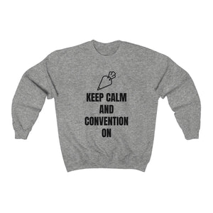 Keep Calm and Convention On Gildan 18000 Unisex Heavy Blend™ Crewneck Sweatshirt
