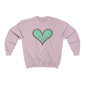 Made With Love Green Heart Sweatshirt