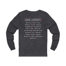 Load image into Gallery viewer, I Love Cookies/Cookie Community Bella+Canvas 3501 Unisex Jersey Long Sleeve Tee