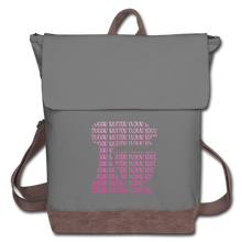 Load image into Gallery viewer, Pink Ombre Mixer Canvas Backpack - gray/brown