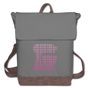 Pink Ombre Mixer Canvas Backpack - gray/brown