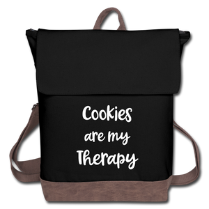 Cookies are my Therapy Canvas Backpack - black/brown
