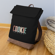Load image into Gallery viewer, (b) Cookie Artist Canvas Backpack - black/brown