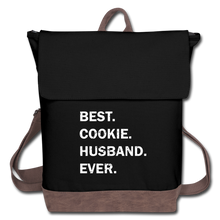 Load image into Gallery viewer, Best Cookie Husband Ever Canvas Backpack - black/brown