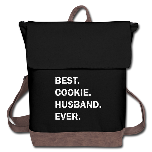 Best Cookie Husband Ever Canvas Backpack - black/brown