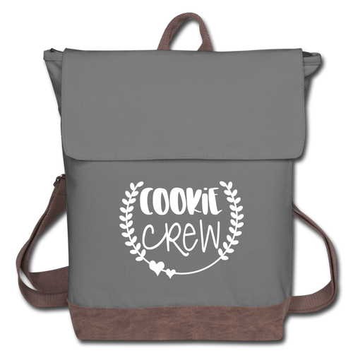 (a) Cookie Crew Canvas Backpack - gray/brown