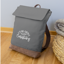 Load image into Gallery viewer, (b) It&#39;s All About Icing Consistency Canvas Backpack - gray/brown
