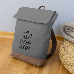 Cookie Queen Canvas Backpack - gray/brown