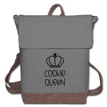 Load image into Gallery viewer, Cookie Queen Canvas Backpack - gray/brown