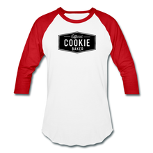 Load image into Gallery viewer, Official Cookie Baker Baseball T-Shirt - white/red