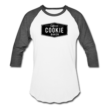 Load image into Gallery viewer, Official Cookie Baker Baseball T-Shirt - white/charcoal