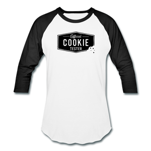 Official Cookie Tester Baseball T-Shirt - white/black