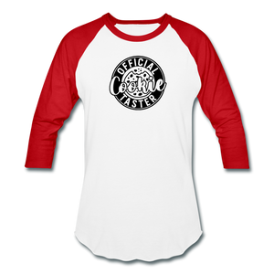 Official Cookie Taster (Round) Baseball T-Shirt - white/red