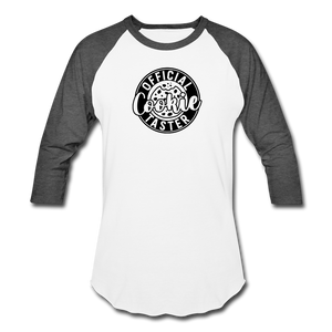 Official Cookie Taster (Round) Baseball T-Shirt - white/charcoal