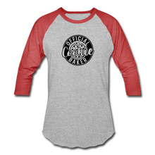 Load image into Gallery viewer, Official Cookie Baker (Round) Baseball T-Shirt - heather gray/red