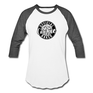Official Cookie Baker (Round) Baseball T-Shirt - white/charcoal