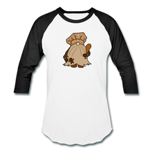 Load image into Gallery viewer, Gingerbread Gnome Baseball T-Shirt - white/black