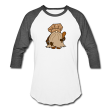 Load image into Gallery viewer, Gingerbread Gnome Baseball T-Shirt - white/charcoal