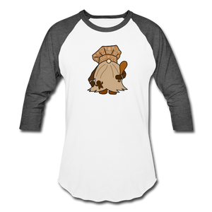 Gingerbread Gnome Baseball T-Shirt - white/charcoal
