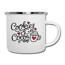 Load image into Gallery viewer, Cookies and Cocoa Camper Mug - white