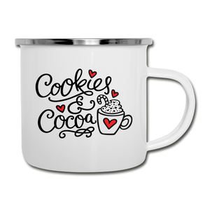 Cookies and Cocoa Camper Mug - white