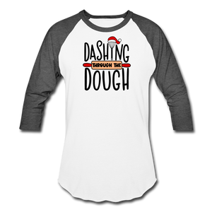 Dashing Through the Dough Baseball T-Shirt - white/charcoal